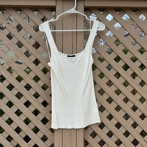 Banana Republic Ribbed Cream Tank Top - XL